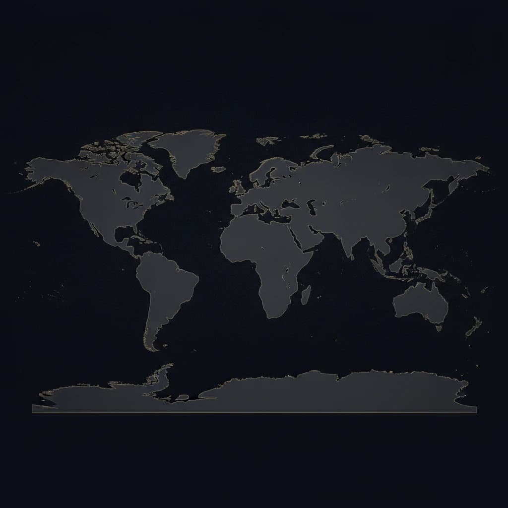 World map showing this aircraft's reachable destinations